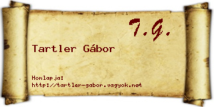 Tartler Gábor névjegykártya