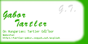 gabor tartler business card